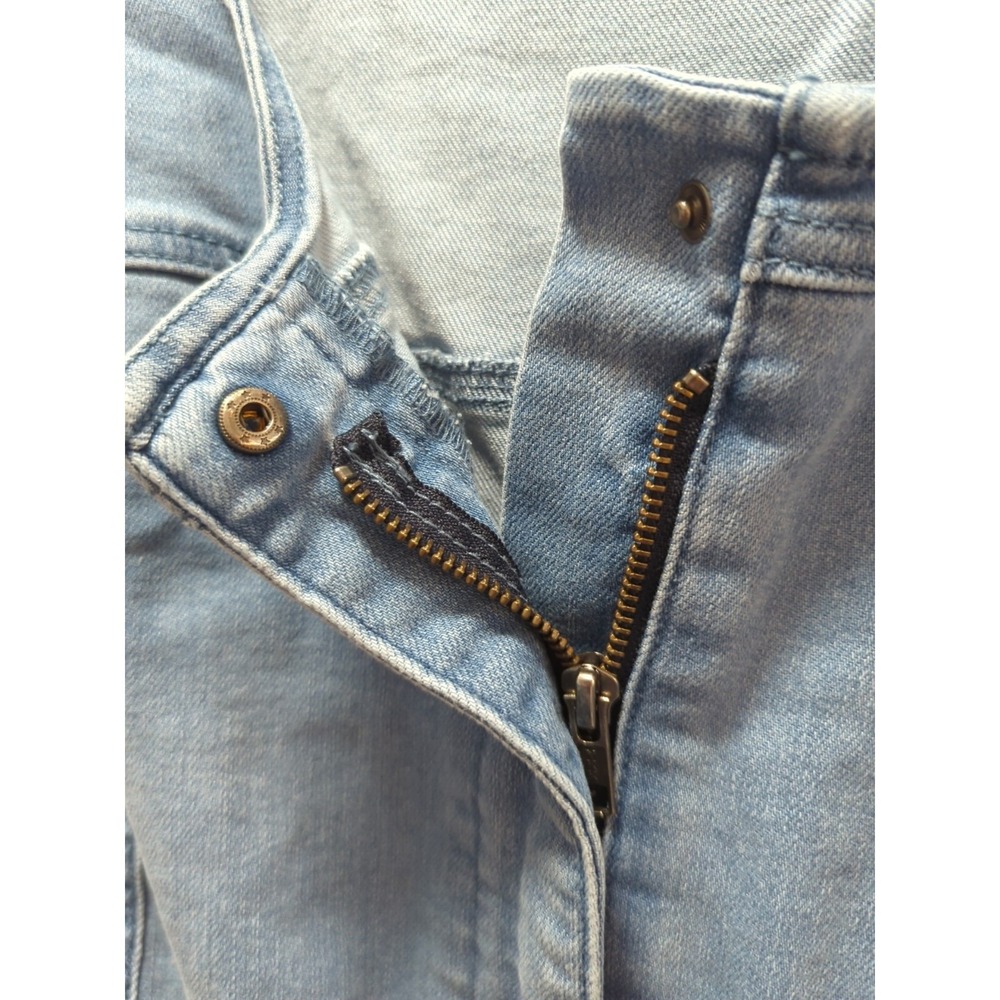 Lane Bryant blue jean romper 24S 24 short belted waist zip front wide leg 3/4slv - Picture 7 of 15